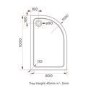 1000x800mm Black 8mm Right-Hand Offset Quadrant Shower Enclosure With Shower Tray - Pavo