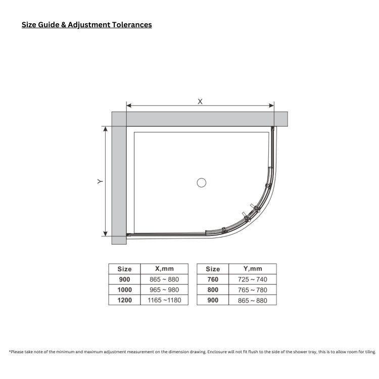 Grade A1 - 1200x800mm Black Offset Quadrant Shower Enclosure - Pavo