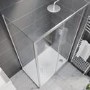 1200x700mm Chrome 8mm Glass Rectangular Sliding Shower Enclosure - Pavo
