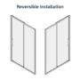 1400mm Chrome Sliding Door Shower Enclosure 8mm Glass - Pavo