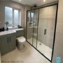 Grade A1 - Black 1400mm Sliding Shower Door - Pavo