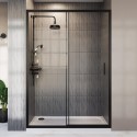 BUN/BeBa_26066/77745 1500mm Black Sliding Door Shower Enclosure - Pavo