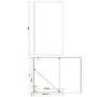 1400x900mm Frameless Wet Room Shower Screen Enclosure and Shower Tray - Corvus