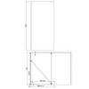 1400x900mm Frameless Walk In Shower Enclosure and Shower Tray - Corvus