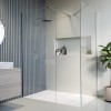 1400x900mm Frameless Walk In Shower Enclosure with Shower Tray - Corvus