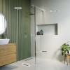 1100mm Frameless Wet Room Shower Screen with 300mm Fixed Panel - Corvus