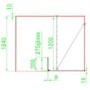 Grade A1 - 1000mm Black Framed Wet Room Shower Screen with Return Panel - Zolla