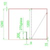 Grade A1 - 1100mm Black Framed Wet Room Shower Screen with Return Panel - Zolla