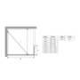 1000mm Black Grid Shower Screen for Wet Room & Walk In Shower with 300mm Fixed Panel- Nova