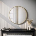 BUN/BeBa_26156/84661 Round Gold Wall Mirror - 60cm - Alcor