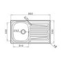 Single Bowl Inset Chrome Stainless Steel Kitchen Sink with Reversible Drainer - Essence Ava