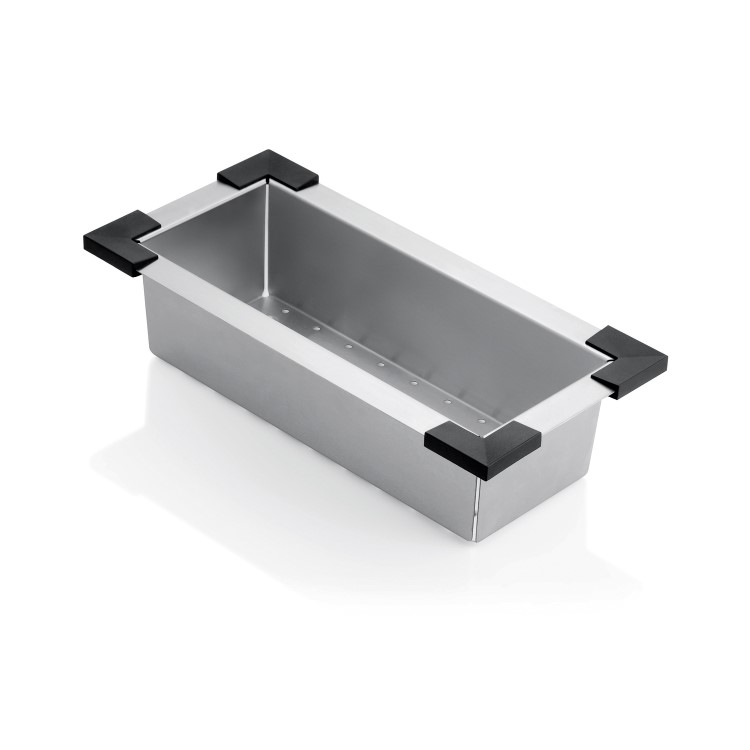 1.5 Bowl Undermount and Inset Chrome Stainless Steel Right Hand Kitchen Sink and Steel Colander- Enza Yara