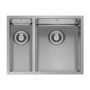 1.5 Bowl Undermount and Inset Chrome Stainless Steel Right Hand Kitchen Sink and Steel Colander- Enza Yara