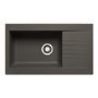 Black Composite Single Bowl Kitchen Sink & Matt Black Mixer Tap Bundle - Essence Amelia & Enza Elwood