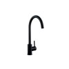 1.5 Bowl Black Composite Kitchen Sink &amp; Black Kitchen Mixer Tap - Essence Amelia