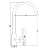 1.5 Bowl Black Composite Kitchen Sink &amp; Black Kitchen Mixer Tap - Essence Amelia