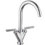 Single Bowl White Granite Undermount Kitchen Sink & Chrome Kitchen Mixer Tap - Enza Madison