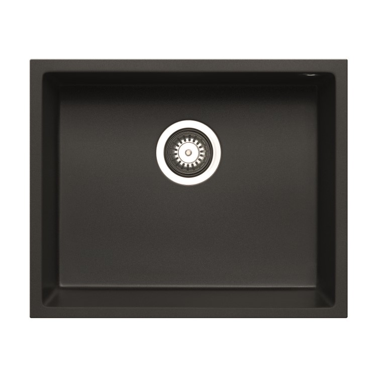 1 Bowl Undermount Madison Black Kitchen Sink & Elwood Matt Black Kitchen Mixer Tap