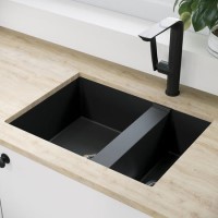 1.5 Bowl Madison Undermount Black Kitchen Sink & Finch Kitchen Mixer Tap