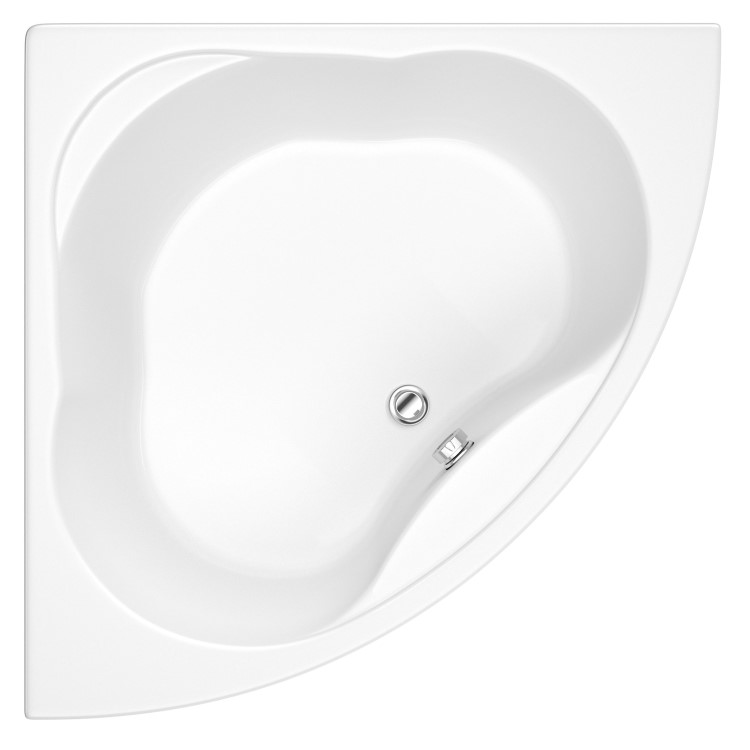 Grade A1 - Aubin Corner Bath with Bath Panel - 1350mm x 1350mm