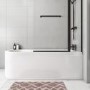 Grade A1 - Jersey J Shaped Right Hand Bath with Bath Panel - 1700mm x 750mm
