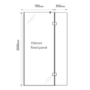 700mm Bronze Shower Screen for Wet Room & Walk In Shower with 350mm Hinged Flipper Panel – Live Your Colour