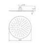 250mm Nickel Round Rainfall Shower Head with Wall Arm
