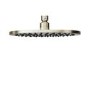 250mm Nickel Round Rainfall Shower Head with Ceiling Arm