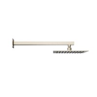 Brushed Nickel Square 250mm Shower Head With Wall Arm Brushed Nickel Square 250mm Shower Head With Wall Arm