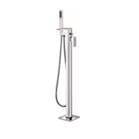 Chrome Waterfall Freestanding Bath Shower Mixer Tap - Quadra Chrome Waterfall Freestanding Bath Shower Mixer Tap - Quadra