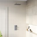 BUN/BeBa_26806/77555 Chrome 1 Outlet Wall Mounted Thermostatic Mixer Shower Set - Cube