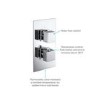 Chrome 1 Outlet Wall Mounted Thermostatic Mixer Shower Set - Cube