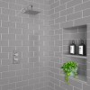 Chrome Single Outlet Wall Mounted Thermostatic Mixer Shower - Cube
