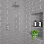 Chrome 1 Outlet Wall Mounted Thermostatic Mixer Shower Set - Cube