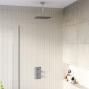BUN/BeBa_26806/77556 Chrome 1 Outlet Ceiling  Mounted Thermostatic Mixer Shower Set - Cube