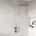 BUN/BeBa_26807/77554 Chrome 1 Outlet  Ceiling Mounted Thermostatic Mixer Shower Set  - Flow