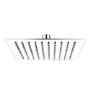Chrome 2 Outlet  Wall Mounted Thermostatic Mixer Shower Set with Hand Shower - Cube