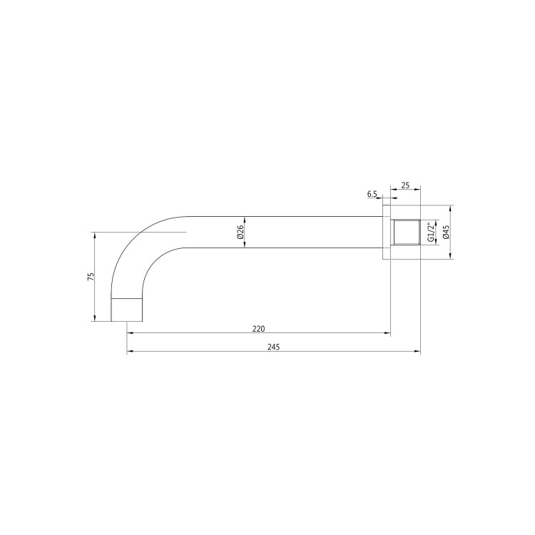 Chrome 2 Outlet Wall Mounted Thermostatic Mixer Shower Set With 300mm Shower Head and Bath Filler Spout - Flow