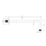 Chrome 2 Outlet Wall Mounted Thermostatic Mixer Shower Set With 300mm Shower Head and Bath Filler Spout - Flow