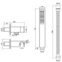 Chrome Dual Outlet Wall Mounted Thermostatic Mixer Shower Set With Hand Shower - Arissa