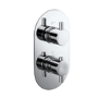 Chrome 2 Outlet  Thermostatic Mixer Shower Set With Hand Shower and Pencil Bath Filler Spout - Arissa