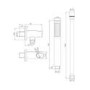 Chrome 2 Outlet Ceiling Mounted Thermostatic Mixer Shower Set With Hand Shower - Flow