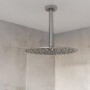 Chrome 2 Outlet  Ceiling Mounted Thermostatic Mixer Shower Set with Hand Shower - Flow