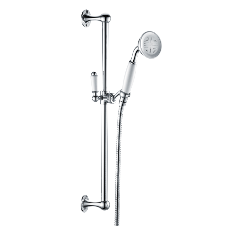 Chrome 2 Outlet  Wall Mounted Thermostatic Mixer Shower Set with Hand Shower - Cambridge