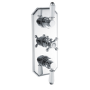 Chrome 2 Outlet  Ceiling Mounted Thermostatic Mixer Shower Set with Hand Shower - Cambridge