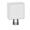 Chrome Dual Outlet Wall Mounted Thermostatic Mixer Shower  with Hand Shower &amp; Overflow Bath Filler - Cube