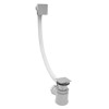 Chrome Dual Outlet Wall Mounted Thermostatic Mixer Shower  with Hand Shower &amp; Overflow Bath Filler - Cube