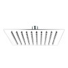 Chrome Dual Outlet Wall Mounted Thermostatic Mixer Shower  with Hand Shower &amp; Overflow Bath Filler - Cube