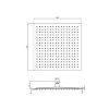 Chrome Dual Outlet Wall Mounted Thermostatic Mixer Shower  with Hand Shower &amp; Overflow Bath Filler - Cube