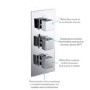 Chrome Dual Outlet Ceiling Mounted Thermostatic Mixer Shower  with Hand Shower & Overflow Bath Filler - Cube